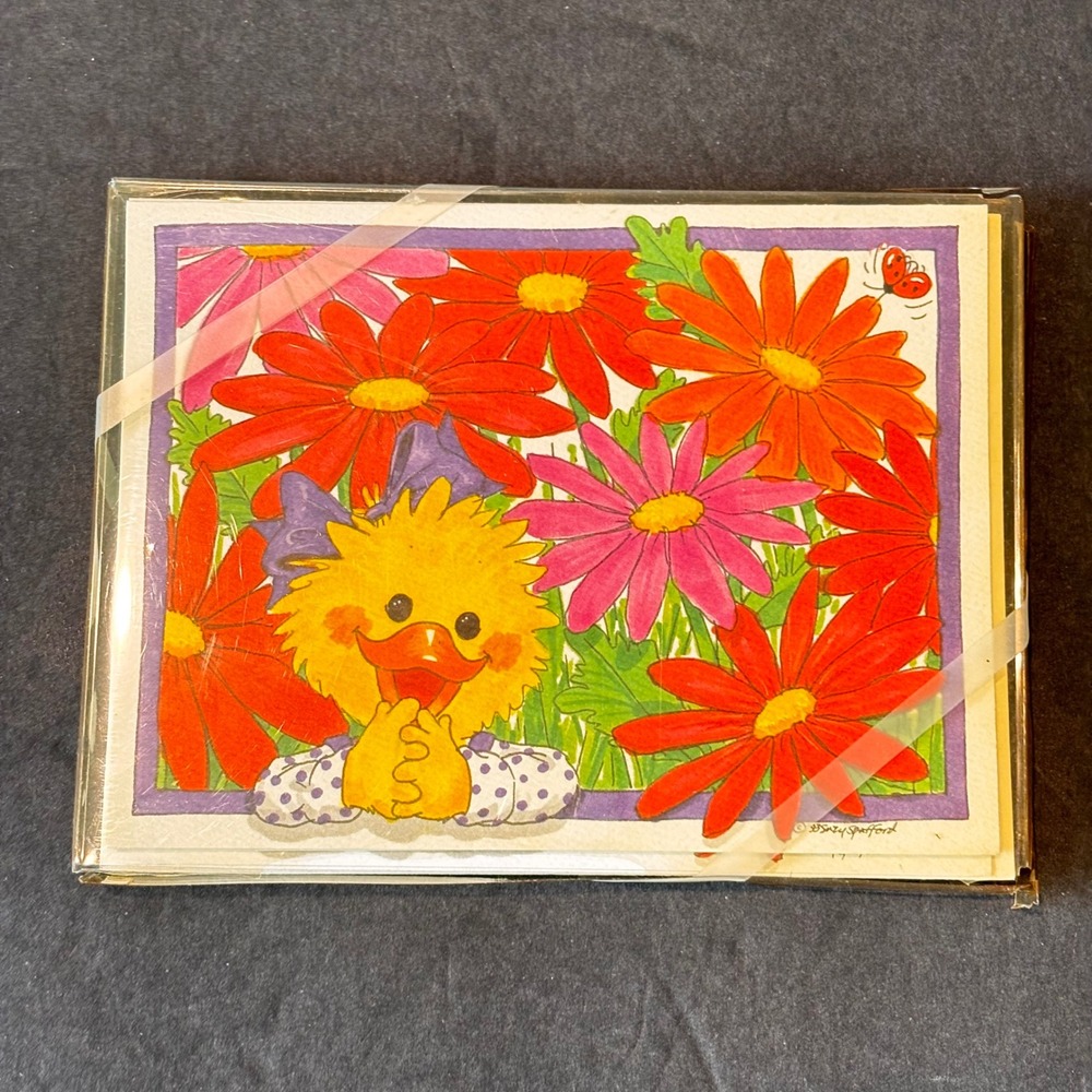 Vintage Suzy's Zoo Witzy Duck Note Cards‎ 8 Count Set 1993 Suzy Spafford New
